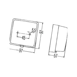 Światło cofania 97×97 ZW 2ZR003315041 Hella 4082300052442