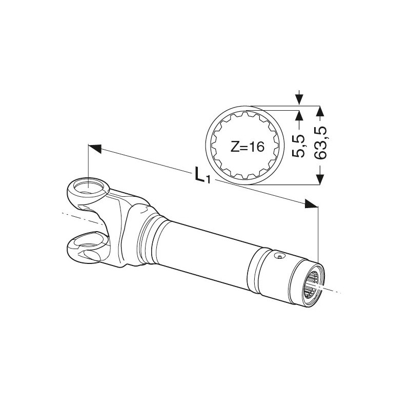 Comer Rura zew. E90 L385 ø63,5 Z-16 /510/ 122290802