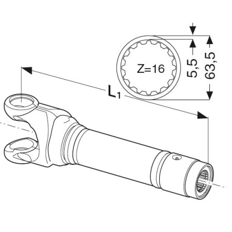 Comer Rura zew. E90 L435 ø63,5 Z-16 /560/ 122290808