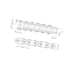 Zamek 24AHS-1, 191 kN, - 1i1/2"x1" - Tsubaki RS120HTS