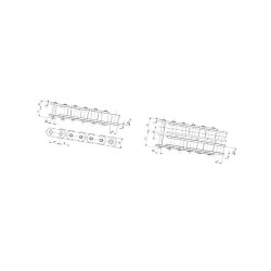 Zamek 24AHS-1, 196 kN, - 1i1/2"x1" - Tsubaki RS120SUPHS