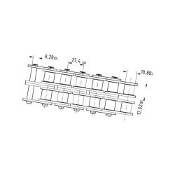 Łańcuch 16B-2, 127,2 kN, - 1"x0,67" - Gopart 16B2GPP005