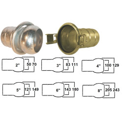 Złącze KKV z króćcem do węża Bazzoli / Baroni, 110 mm
