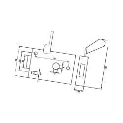 Zamek drzwi, wewnętrzny, prawy 76013980 Fiatagri 76013980