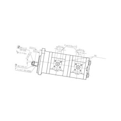 Pompa hydrauliczna 11+8 ccm lewa Bosch 0510555301 Bosch Rexroth