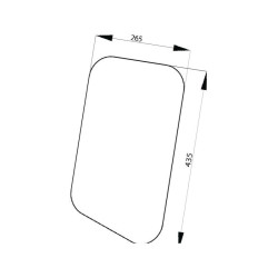 LVU10191 Szyba John Deere przednia dolna lewa, `,