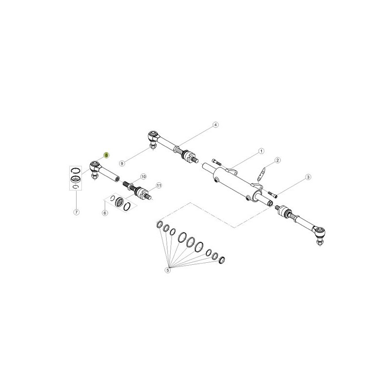 Końcówka drążka kierowniczego 0011637550 Claas 0011637550