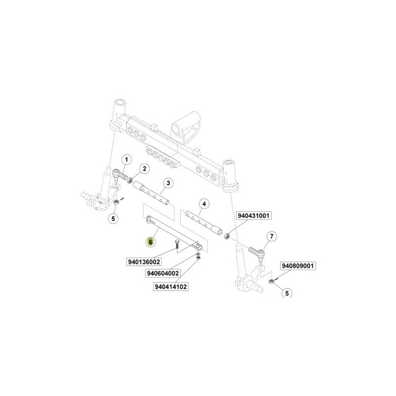 Końcówka drążka kierowniczego 0011637450 Claas 6000102131