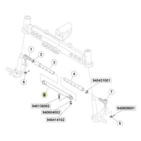 Końcówka drążka kierowniczego 0011637450 Claas 6000102131