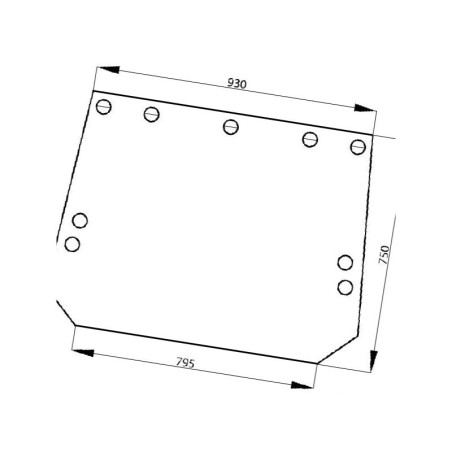 R129954 Szyba John Deere tylna