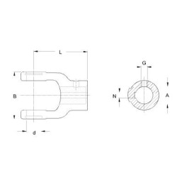 Widłak 1 Ø1i1/4"(31,74mm) do krzyżaka 22x55 Walterscheid