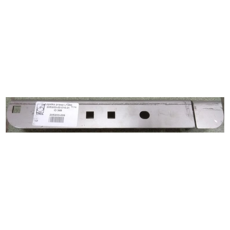 Unia-Łopatka rozsiewająca LR20, (18-24) MX, MXL, MS, prawa, L-260 mm