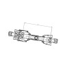 Wałek PTO V80 1300 Nm, szerokokątny L-1210 mm 1i3/8"Z6-1i3/8"Z6 Comer VCVJ801210ENC02C12