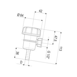 Filtr ssący D.13-1/2"F 50M 309953 Arag 8026834050167