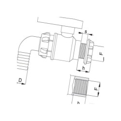 Zawór kulowy 1 1/4"+el.kąt.30 456253 Arag 8026834098510