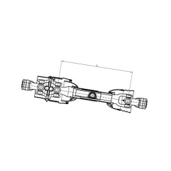 Wałek PTO T80 1240 Nm, szerokokątny i kołek ścinany L-1210 mm 1i3/8"Z6-1i3/4"Z6 Comer T801210ENC02B04