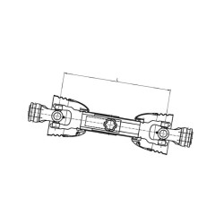 Wałek PTO T80 1240 Nm, kołek ścinany L-1210 mm 1i3/8"Z6-1i3/4"Z6 Comer T801210ENC12B04
