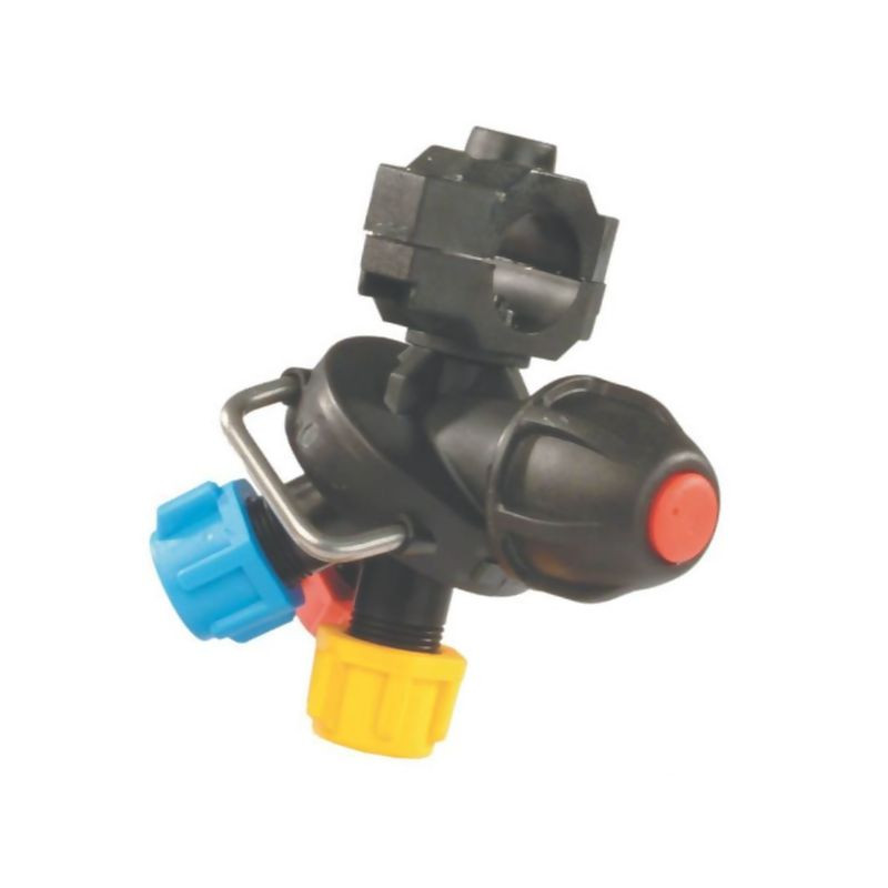 Korpus rozpylacza Arag 4012035 3-krotny do rury 21mm (1/2") z przyłączem 7mm, do nakrętki bagnetowej i 3/8"BSP