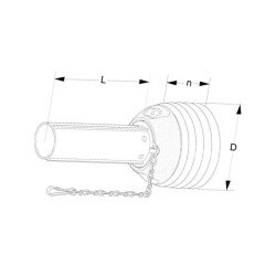 Walterscheid 1116622 Osłona wałka WOM połowa wewn. PG20, 1500mm d63/71x4 D79 B-180 5 karbów