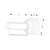 Walterscheid 1116437 Osłona wałka WOM połowa wewn. PG30, 1500mm D98 B-230 8 karbów