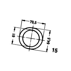 Walterscheid 1116596 Osłona wałka WOM połowa Flexo wewn., 1500mm, d51/58x4 D61 W2280/W2380