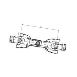 Wałek PTO T50 620 Nm, L-1010 mm 1i3/8"Z6-1i3/8"Z6 Comer T501010
