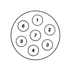 Gniazdo 7-biegunowe, 24 V, wbu 8JB003834001 Hella 4082300193398