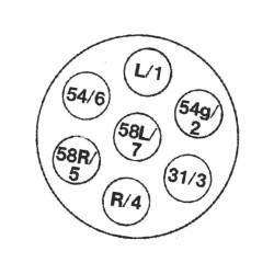 Gniazdo 7 - biegunowe 8JB001939001 Hella 4082300193299