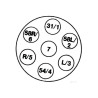 Gniazdo 7-biegunowe, zacisk śr 8JB008085001 Hella 4082300193459