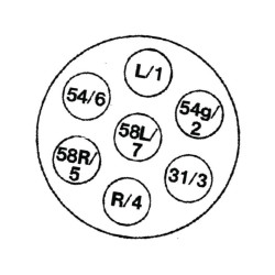 Gniazdo 7 - biegunowe 12 V, na 8JB006462001 Hella 4082300193435