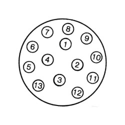 Gniazdo 13 - biegunowe, Hella 8JB005949011