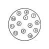 Gniazdo 13 - biegunowe, Hella 8JB005949001