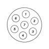 Gniazdo 7-biegunowe, 24 V, wbu 8JB003834031 Hella 4082300193411
