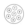 Gniazdo 7-biegunowe, zacisk śr 8JB008085011 Hella 4082300193466