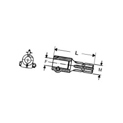 Redukcja wału WOM ze śrubą , wewn. 1 3/8 Z6, zewn. 1 3/8 Z21, L-170 mm
