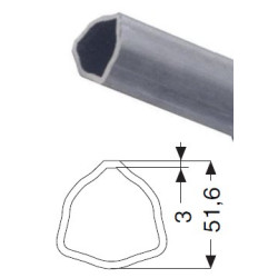 Rura trójkąt zew. 51,6x3mm T50-150cm 1911502001400