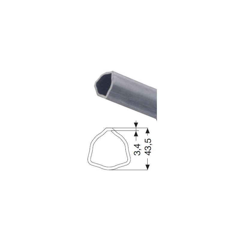 Rura trójkąt zew. 43,5x3,4mm T40-280cm 191130200 Comer 191130200