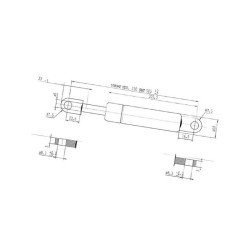 Sprężyna gazowa 585mm 400N typ B Stabilus