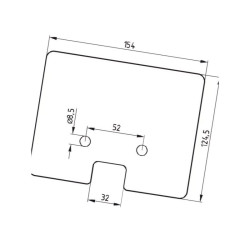 Claas 000735935, 735935, Łopatka gumowa podajnika, 124,5x154x9 Elite 5700037968056