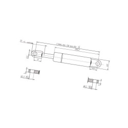 Sprężyna gazowa 485mm 1150N Stabilus 095001
