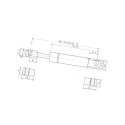Sprężyna gazowa 585mm 250N Stabilus 752967