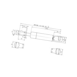 Sprężyna gazowa 190mm 200N Stabilus 1667NQ