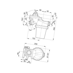 Filtr Ssawny 1i1/2" Inox 50mesh Wkład Niebieski Arag 8026834054721