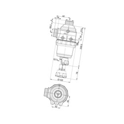 Filtr ssawny Arag 1i1/2" 50 Mesh wkład Inox niebieski 3142463