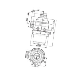 Filtr ssawny 1i1/2" 32 Mesh wkład Inox czerwony 3142162 Arag