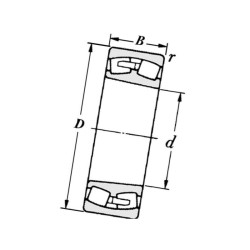 Łożysko baryłkowe 22207E1K INA/FAG 4026677804617