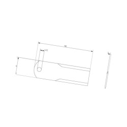 Przeciwnóż 160x50x3 mm