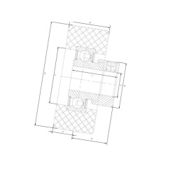 Łożysko napinające, z gumowym RCSMB2565FA106 INA/FAG 4012802801408
