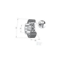 Łożysko napinające, z gumowym RCSMB2565FA106 INA/FAG 4012802801408