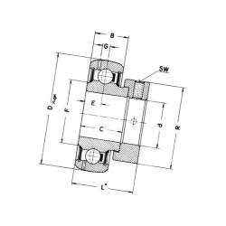 Wkład łożyska 1 GRA100NPPB INA/FAG 4054362374602